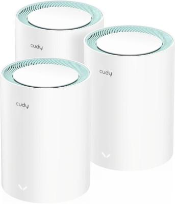 Бесшовный Mesh роутер Cudy M1500 (M1500(3-PACK)) AX1500 10/100/1000BASE-TX белый