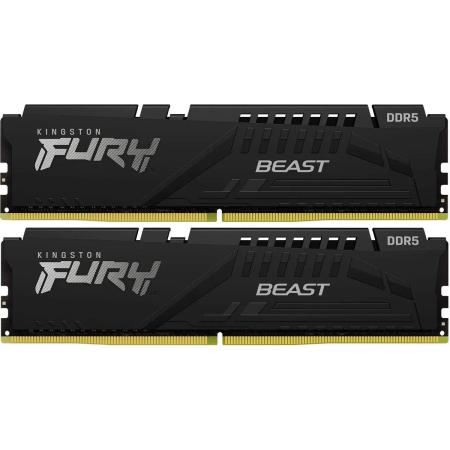 Оперативная память Kingston Fury Beast Black KF556C40BB2K2-64 DDR5 -  2x 32ГБ 5600МГц, DIMM,  Ret
