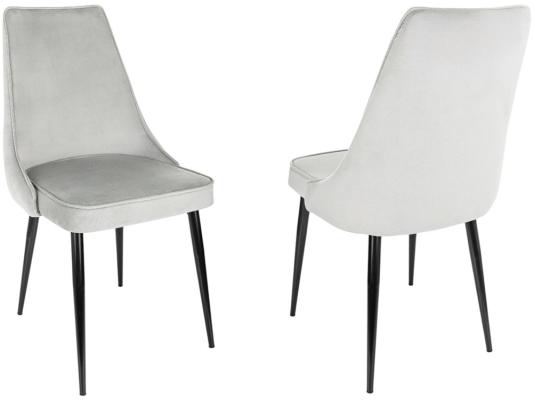 Стул для дома Бюрократ CH-K4_2 комплект 2шт св.серый Holland 09 металл черный на ножках (CH-K4_1/HL09_2)