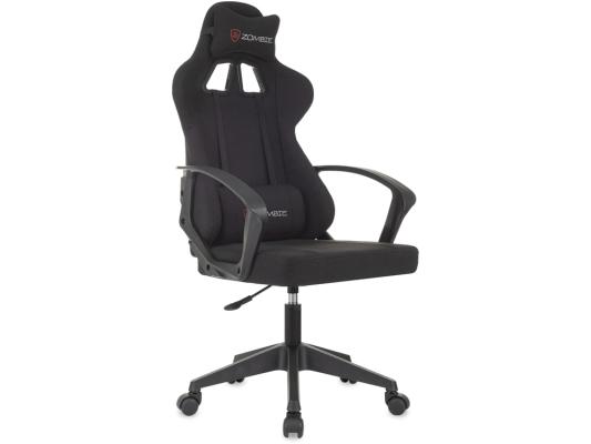 Кресло игровое Zombie Carry черный/серый с подголов. крестов. пластик пластик черный