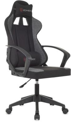 Кресло игровое Zombie Carry черный/серый с подголов. крестов. пластик пластик черный