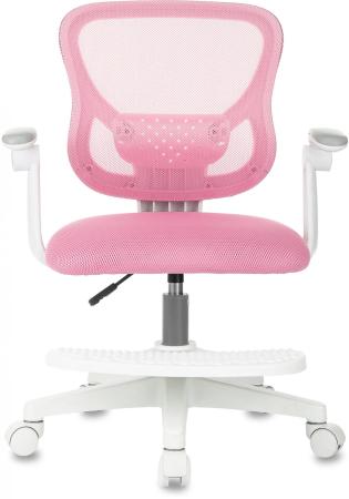 Кресло детское Бюрократ Burokids 3 розовый сетка/ткань крестов. пластик подст.для ног пластик белый