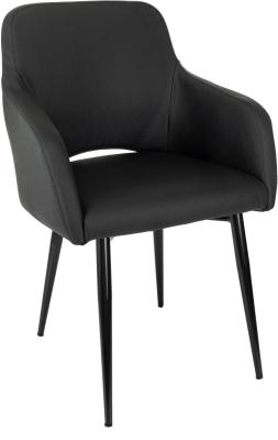 Кресло Бюрократ CH-380F черный эко.кожа на ножках металл