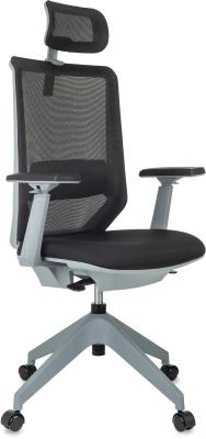 Кресло руководителя Бюрократ MC-G611NL-H черный Elastic-102 с подголов. крестов.4-луч. пластик пластик серый