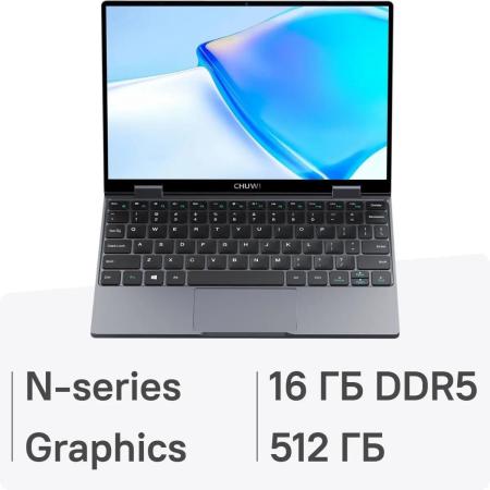 Ноутбук/ CHUWI MiniBook X touch 10.5"(1920x1200 IPS)/Touch/Intel N-series N150(0.8Ghz)/12288Mb/512SSDGb/noDVD/Int:Intel UHD Graphics/Cam/BT/WiFi/war 1y/0.98kg/Win11Home