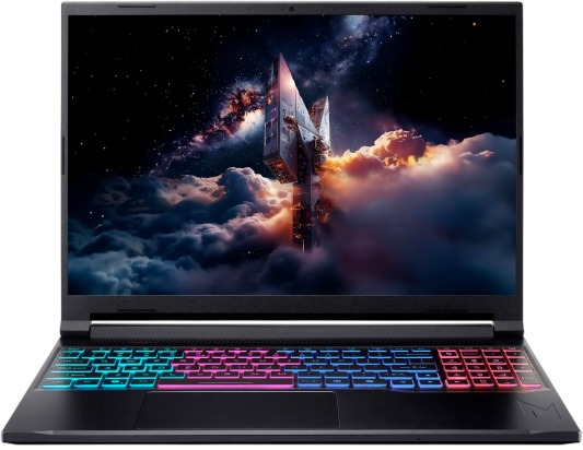 Ноутбук/ ACER Aspire Nitro V165AI ANV16S-41-R0ZT 16"(1920x1200 (NonGlare) IPS)/AMD Ryzen 5 240H(4.3Ghz)/16384Mb/512PCISSDGb/noDVD/Ext:NVIDIA GeForce RTX 5060(8192Mb)/Cam/BT/WiFi/76WHr/war 1y/2.1kg/Silver/NoOS