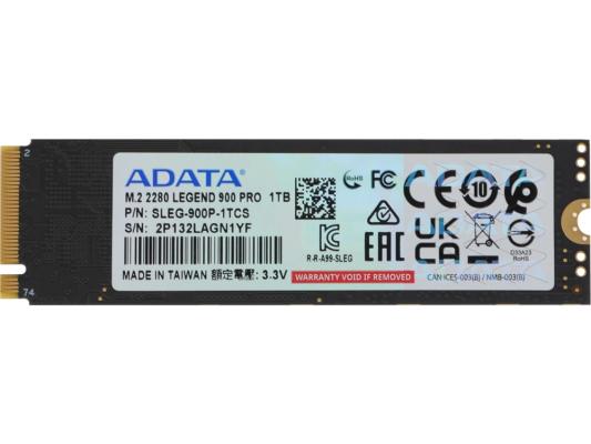 Твердотельный диск 1TB A-DATA LEGEND 900 PRO, M.2 2280, PCI-E 4x4, [R/W -7400/6000 MB/s] 3D-NAND (Works with PS5)