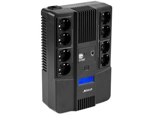 Источник бесперебойного питания Бастион 1000-AID-IN-1x9-8 600Вт 1000ВА черный