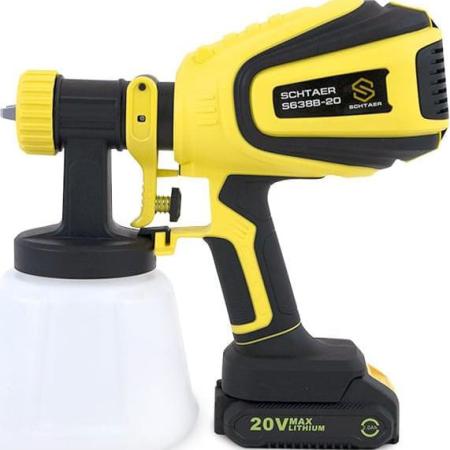 SCHTAER аккумуляторный окрасочный пистолет , DC 20V/2.0Ah, сопло 2.0 S638B-20