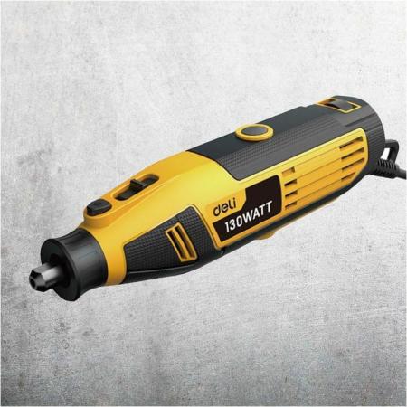 DELI Гравер электрический с гибким валом DL-DM03-E1 (130Вт, цанга 3,2мм, 10000-32000об/мин, кейс + 41 насадка) 102877