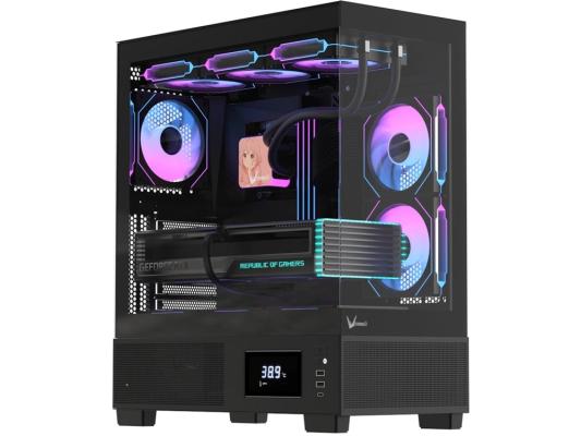 Корпус Formula Crystal E1 Floe черный без БП ATX 5x120mm 3x140mm 2xUSB3.0 1xUSB3.1 audio bott PSU