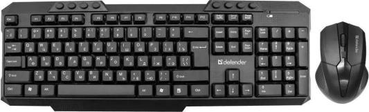 Комплект кл-ра+мышь беспров. Defender C-805 Jakarta black (USB, 112 кл., 1600dpi, multimedia) (45804) (Уценка, мех повреждение)