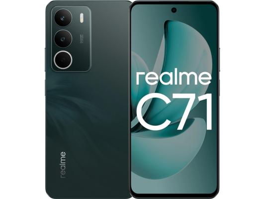 Смартфон Realme RMX5303 C71 128Gb 8Gb зеленый моноблок 3G 4G 2Sim 6.67" 720x1604 Android 15 50Mpix 802.11 a/b/g/n/ac NFC GPS GSM900/1800 GSM1900 FM