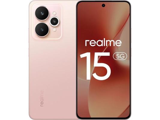 Смартфон Realme RMX5106 15 256Gb 12Gb розовый моноблок 3G 4G 6.78" 1264x2780 Android 15 50Mpix 802.11 a/b/g/n/ac/6 NFC GPS GSM900/1800 GSM1900