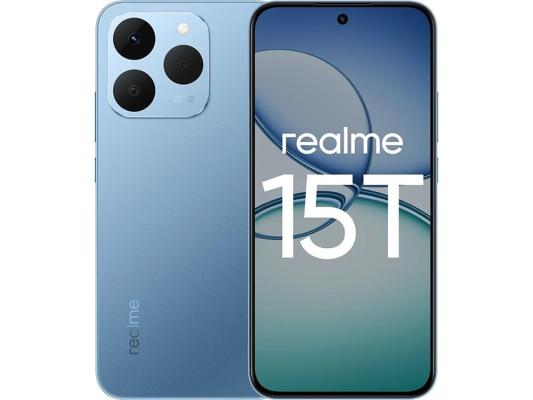 Смартфон Realme RMX5111 15T 128Gb 8Gb голубой моноблок 3G 4G 6.78" 1264x2780 Android 15 50Mpix 802.11 a/b/g/n/ac NFC GPS GSM900/1800 GSM1900
