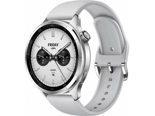 Смарт-часы Xiaomi Watch S4 47мм 1.43" AMOLED корп.серебристый рем.серый (BHR9197GL)