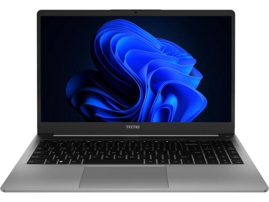 Ноутбук Tecno MegaBook K15SRA Core i3 1315U 8Gb SSD512Gb Intel UHD Graphics 15.6" IPS FHD (1920x1080) Windows 11 Home grey WiFi BT Cam 6060mAh (71003300531)