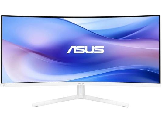 Монитор Asus 34" VU34WCIP-W белый VA LED 21:9 HDMI M/M матовая HAS 300cd 178гр/178гр 3440x1440 100Hz DP 2K USB 5.6кг