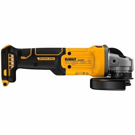 Угловая шлифовальная машина Dewalt DCG407N-XJ 18 В XR, бесщёточная, 125 мм, с ползунковым переключат