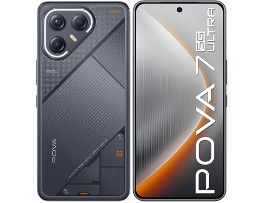 Смартфон Tecno Pova 7 Ultra 5G 256Gb 12Gb черный моноблок 3G 4G 2Sim 6.67" 1260x2800 Android 15 108Mpix 802.11 a/b/g/n/ac/ax NFC GPS GSM900/1800 Protect
