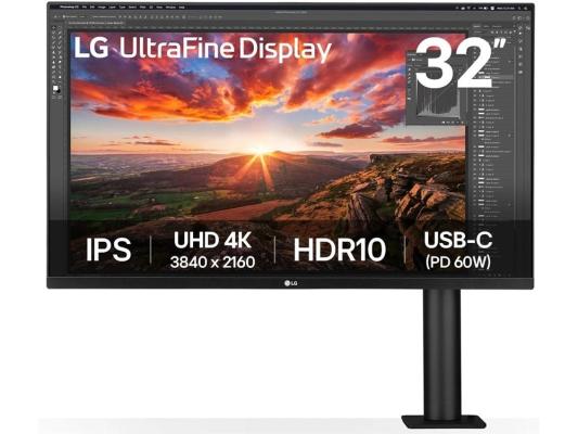 Монитор LG 31.5" UltraFine 32UN880K-B черный IPS LED 16:9 HDMI M/M матовая HAS Piv 1000:1 380cd 178гр/178гр 3840x2160 60Hz DP 4K USB 10.3кг