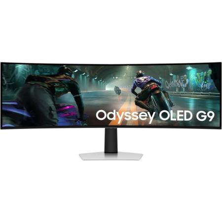 Монитор Samsung 49" Odyssey OLED G9 S49DG910SIXCI серебристый OLED LED 32:9 HDMI полуматовая HAS 250cd 178гр/178гр 5120x1440 144Hz DP USB 12.9кг