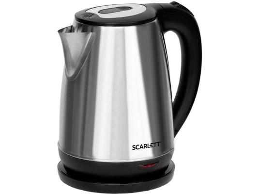 Чайник электрический Scarlett SC-EK21S34 1.8л. 2200Вт черный корпус: сталь