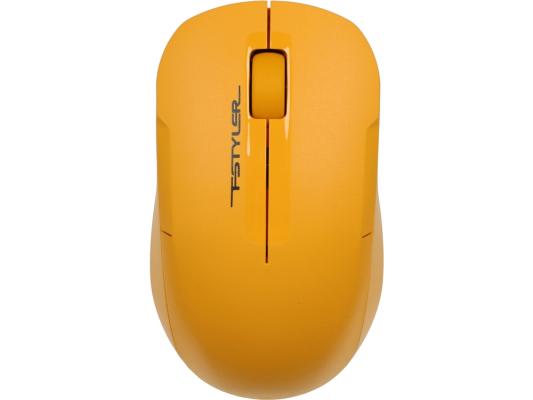 Мышь A4Tech Fstyler FG15CS Air2 желтый оптическая 1200dpi silent беспров. USB для ноутбука 3but