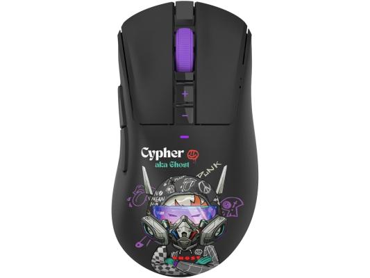 Мышь A4Tech Bloody R73 Ultra Duo черный/рисунок оптическая 20000dpi беспров. USB/USB-C 7but (R73 ULTRA DUO CYPHER GHOST)