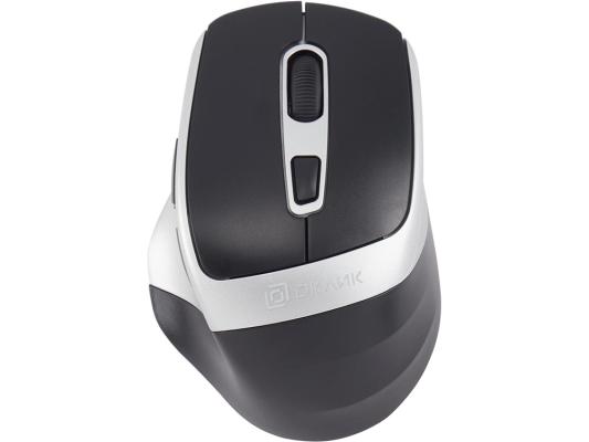Мышь Оклик 516MW черный/серебристый оптическая 1600dpi silent беспров. BT/Radio USB для ноутбука 6but (1978689)
