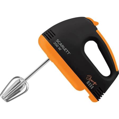 Миксер ручной Scarlett SC-HM40S20 300Вт черный/оранжевый