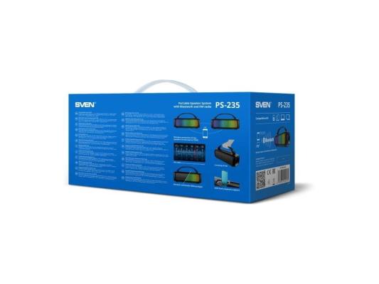 Колонка порт. Sven PS-235 черный 12W 2.0 BT 1500mAh (SV-022075)