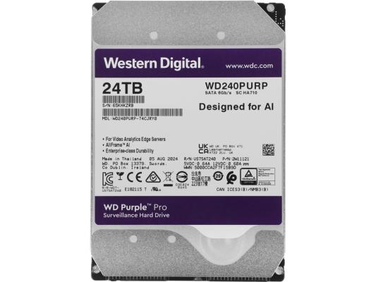 Жесткий диск WD SATA-III 24TB WD240PURP Surveillance Purple Pro (7200rpm) 512Mb 3.5"