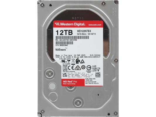 Жесткий диск WD SATA-III 12TB WD122KFBX NAS Red Pro (7200rpm) 512Mb 3.5"