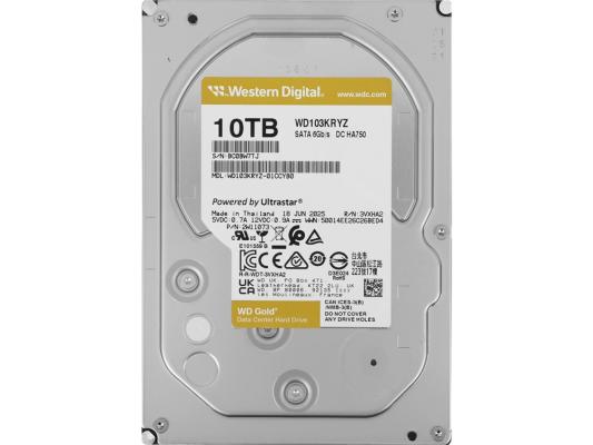 Жесткий диск WD SATA-III 10TB WD103KRYZ Gold 512E (7200rpm) 512Mb 3.5"