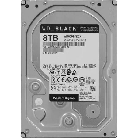 Жесткий диск WD SATA-III 8TB WD8002FZBX Desktop Black (7200rpm) 256Mb 3.5"