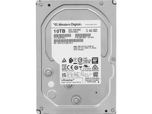 Жесткий диск WD SATA-III 10TB 0B47062 WUS721210BLE6L4 Ultrastar DC HA340 512E (7200rpm) 512Mb 3.5"