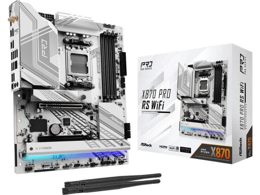 Материнская плата Asrock X870 PRO RS WIFI Socket AM5 AMD X870 4xDDR5 ATX AC`97 8ch(7.1) 2.5Gg RAID+HDMI