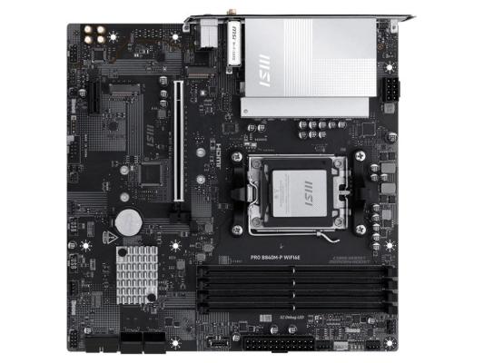 Материнская плата MSI PRO B840M-P WIFI6E Socket AM5 AMD B840 4xDDR5 ATX AC`97 8ch(7.1) 2.5Gg RAID+HDMI