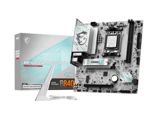 Материнская плата MSI B840M GAMING PLUS WIFI6E Socket AM5 AMD B840 4xDDR5 mATX AC`97 8ch(7.1) 2.5Gg RAID+HDMI