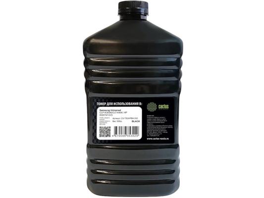Тонер Cactus CS-TSGHPBK-500 черный флакон 500гр. для принтера Samsung Universal CLP-K300A/CLT-K404; HP W2070/1/2/3