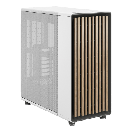 Корпус ПК без блока питания/ Case Fractal Design North, Midi-Tower, 2x140mm, 2xUSB-A 3.2 + 1xUSB 3.2 Type-C ATX, mATX, mITX Wood panel, Chalk White
