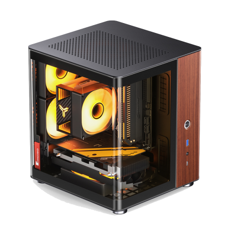 Корпус без блока питания/ Case JONSBO TK-0, Mini-Tower, no fans, 1xUSB-A 3.2 + 1xUSB-C 3.2, SFX PSU Support, mITX Black