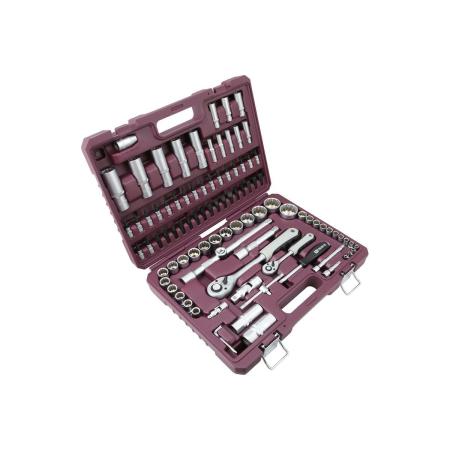 THORVIK "TS094/12 Набор инструмента универсальный 1/4, 1/2DR с головками торцевыми 12-гранными, 94 предмета" 054010