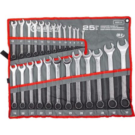 Forcekraft Набор ключей комбинированных 25 предметов на полотне FK-5261P(29935)