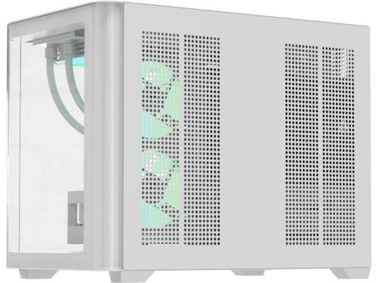 Корпус Formula Crystal U2M Floe белый без БП mATX 9x120mm 1xUSB3.1 audio bott PSU