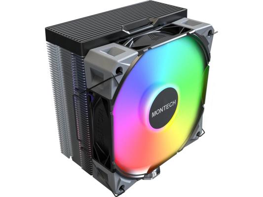 Устройство охлаждения(кулер) Montech NX400 ARGB Soc-AM5/AM4/1200/1700/1851 черный 4-pin 34.17dB Al+Cu 220W 874gr Ret (NX400ARGBBK)