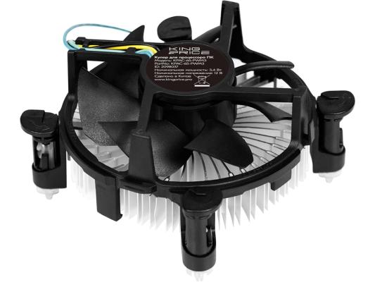 Устройство охлаждения(кулер) KingPrice KPAC-65-PWM3 Soc-1200/1150/1151/1155 черный 4-pin 18-35dB Al 65W 140gr Ret