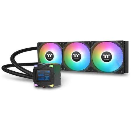 Система водяного охлаждения Thermaltake LA360-S ARGB Soc-AM5/AM4/1200/1700/1851 черный 4-pin 38.35dB Al LCD 360W Ret (CL-W462-PL12SW-A)