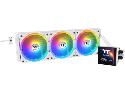 Система водяного охлаждения Thermaltake MAGFloe 360 Ultra Snow ARGB Soc-AM5/AM4/1200/1700/1851 белый 4-pin 30.6-32.5dB Al LCD 355W Ret (CL-W433-PL12SW-A)